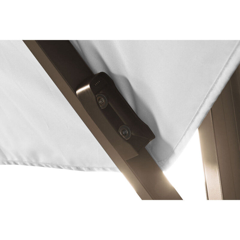 Parasol Home ESPRIT Gris foncé Marron Clair 290 x 350 x 280 cm