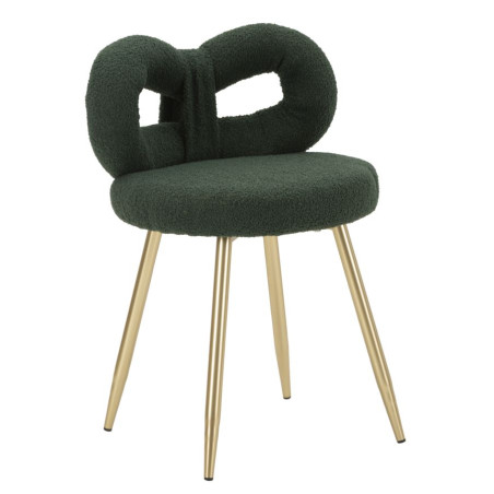 Glam Mini Chaise Ilary Verte – Harmonie Élégante Ø40x67 (assise 46)