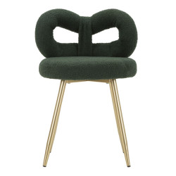 Glam Mini Chaise Ilary Verte – Harmonie Élégante Ø40x67 (assise 46)