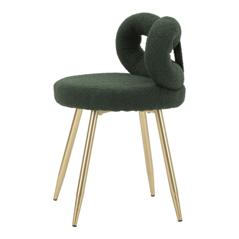 Glam Mini Chaise Ilary Verte – Harmonie Élégante Ø40x67 (assise 46)