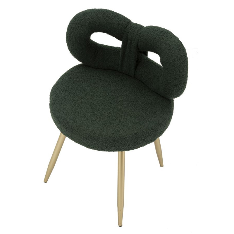 Glam Mini Chaise Ilary Verte – Harmonie Élégante Ø40x67 (assise 46)