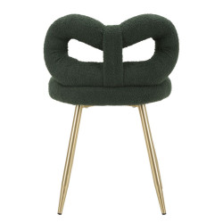 Glam Mini Chaise Ilary Verte – Harmonie Élégante Ø40x67 (assise 46)