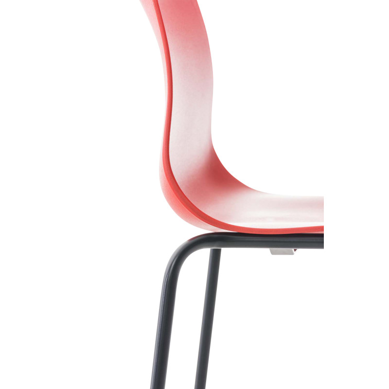 Tabouret de bar Hoover avec structure à 4 pieds, rouge