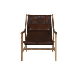 Siège Home ESPRIT Naturel Brun foncé Teck 68 x 86 x 86 cm