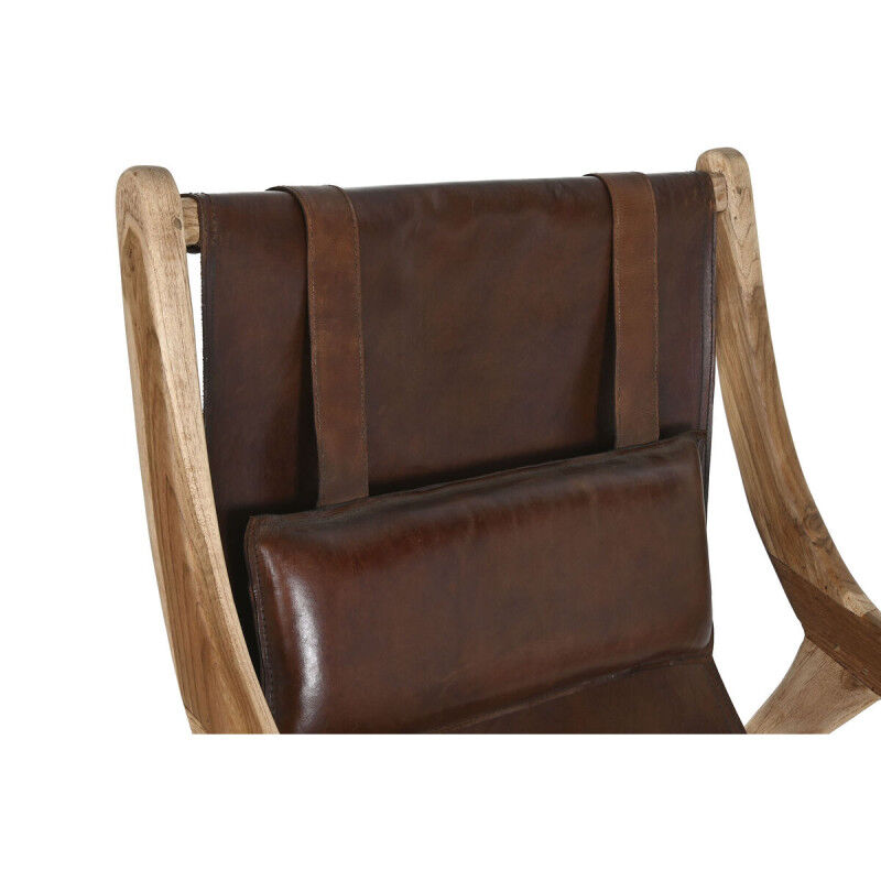 Siège Home ESPRIT Naturel Brun foncé Teck 68 x 86 x 86 cm