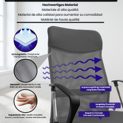 Fauteuil de bureau Washington grise