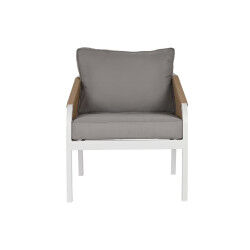 Ensemble Table avec 3 Sièges Home ESPRIT Blanc Naturel Gris clair 189 x 73 x 84 cm