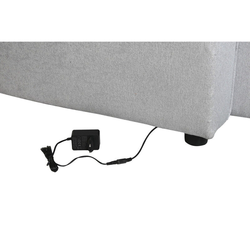 Canapé Convertible Home ESPRIT Gris clair Moderne 220 x 153 x 88 cm
