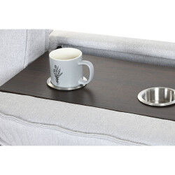 Canapé Convertible Home ESPRIT Gris clair Moderne 220 x 153 x 88 cm