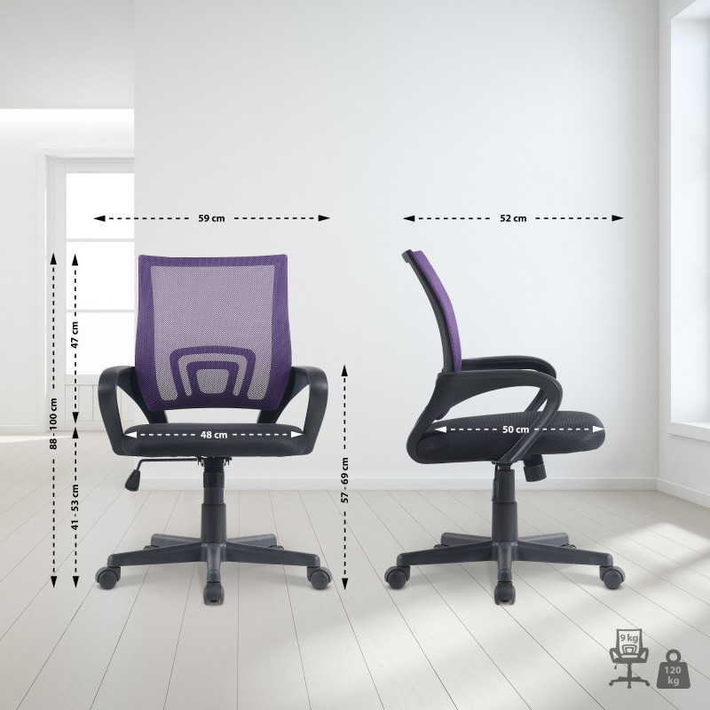 Fauteuil de bureau Genius violette