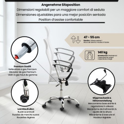 Fauteuil de bureau Washington blanche