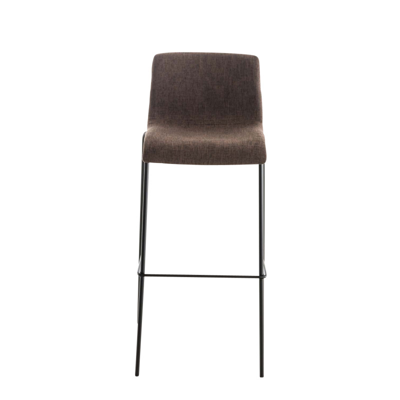 Tabouret de bar Hoover tissu 4 pieds structure e brun