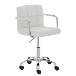 Sedia da ufficio LUCY in similpelle bianco