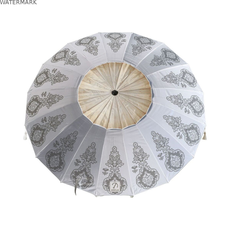 Parasol de plage Blanc Ø 220 cm SPF50+ Boho