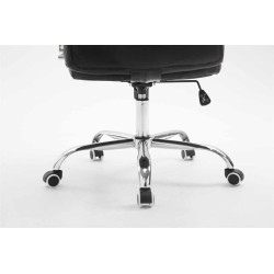 Poltrona da ufficio Mikos in similpelle nero