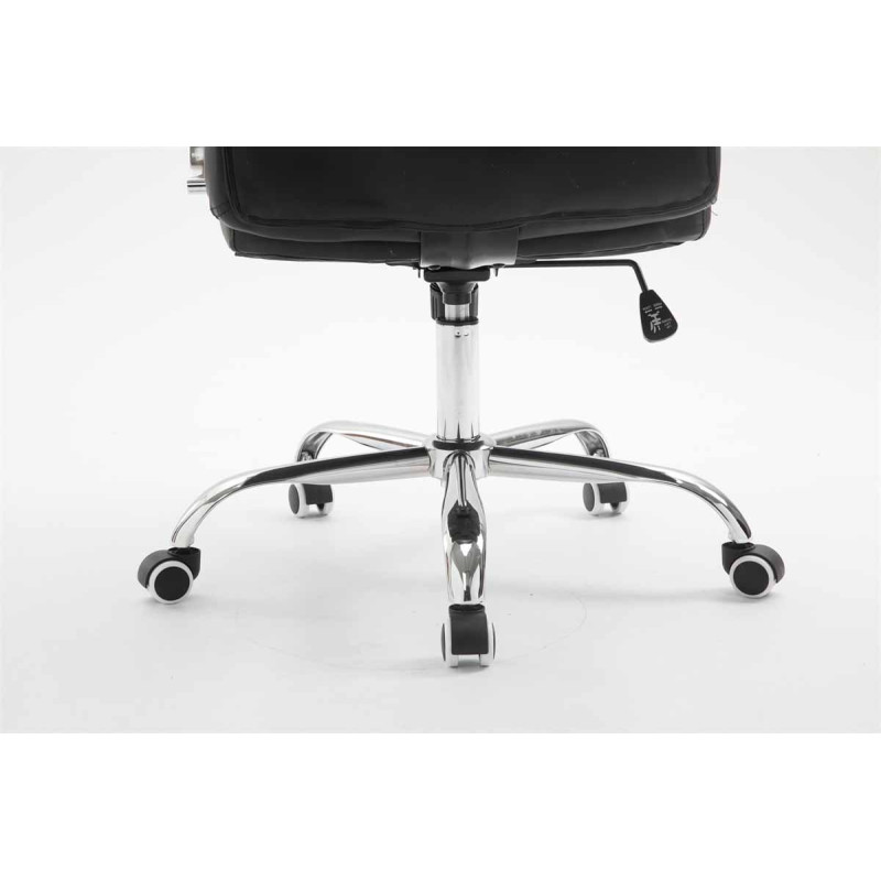 Poltrona da ufficio Mikos in similpelle nero