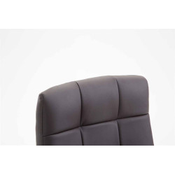 Poltrona da ufficio Mikos in similpelle marrone