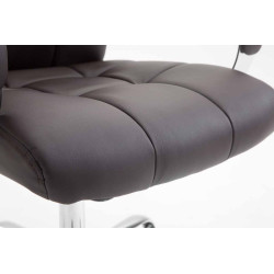 Poltrona da ufficio Mikos in similpelle marrone