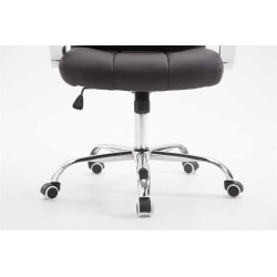 Poltrona da ufficio Mikos in similpelle marrone