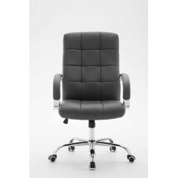 Poltrona da ufficio Mikos in similpelle grigio