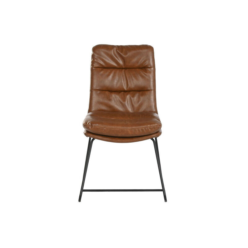 Chaise de Salle à Manger Home ESPRIT Cuir synthétoqie Métal 71 x 49 x 90 cm