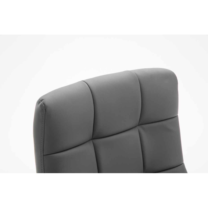 Poltrona da ufficio Mikos in similpelle grigio