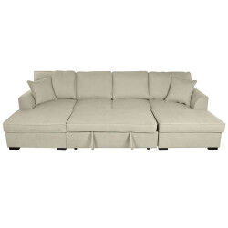 Canapé Convertible Home ESPRIT Sable Moderne 298 x 154 x 92 cm