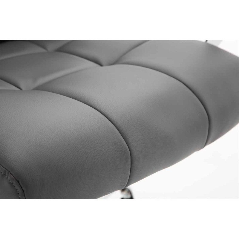 Poltrona da ufficio Mikos in similpelle grigio