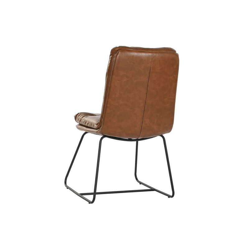Chaise de Salle à Manger Home ESPRIT Cuir synthétoqie Métal 71 x 49 x 90 cm