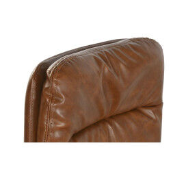 Chaise de Salle à Manger Home ESPRIT Cuir synthétoqie Métal 71 x 49 x 90 cm