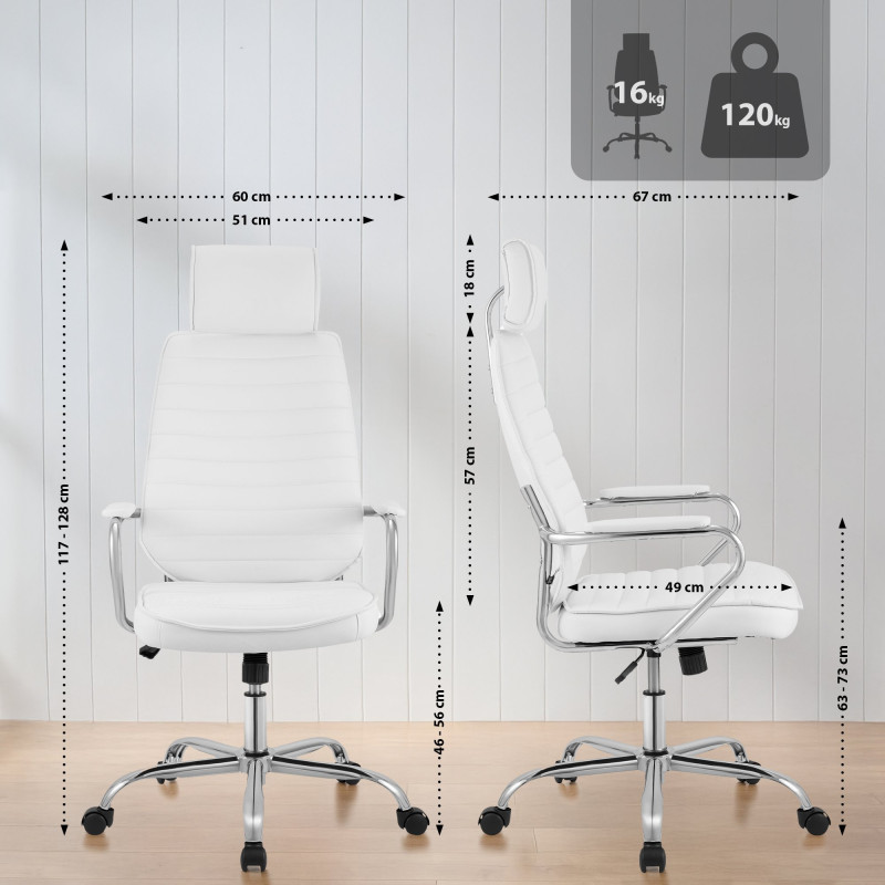 Fauteuil de bureau Rako blanche