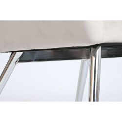 Siège Home ESPRIT Gris Crème Doré Argenté Polyester Métal 74 x 74 x 90 cm 74 x 67 x 90 cm