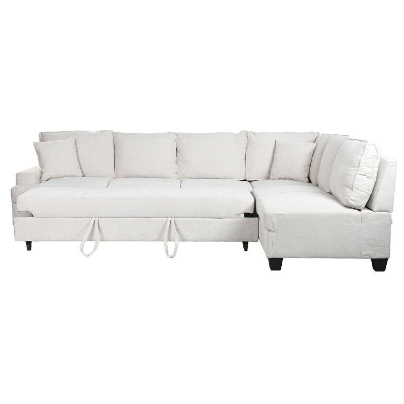 Canapé Convertible Home ESPRIT Beige Moderne 285 x 260 x 90 cm