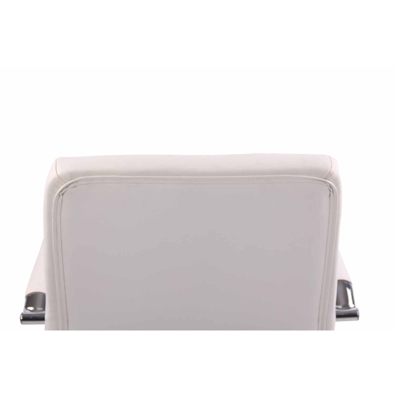 Poltrona da ufficio Deli in similpelle bianco