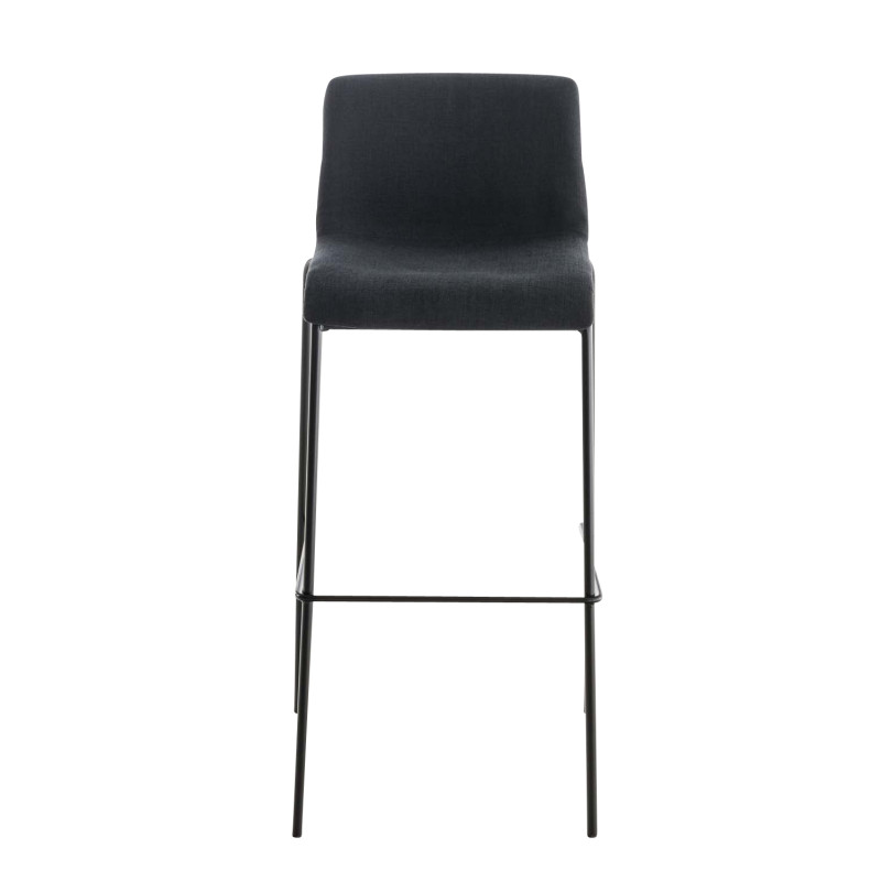 Tabouret de bar Hoover tissu 4 pieds structure e noir