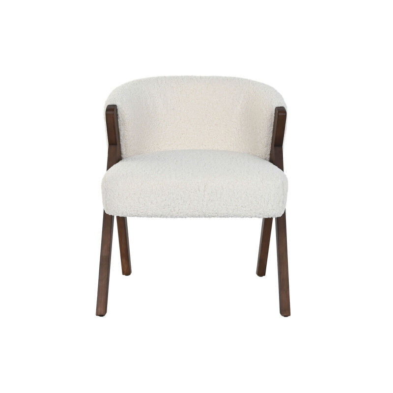 Chaise de Salle à Manger Home ESPRIT Polyester Bois 58 x 58 x 70 cm