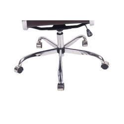 Fauteuil de bureau Bedford en cuir artificiel café