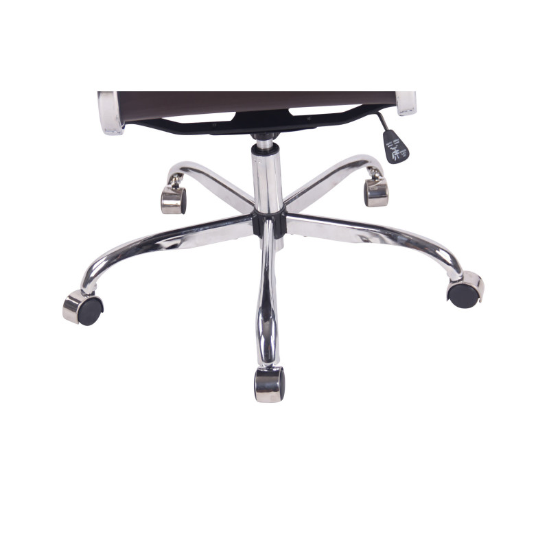 Fauteuil de bureau Bedford en cuir artificiel café