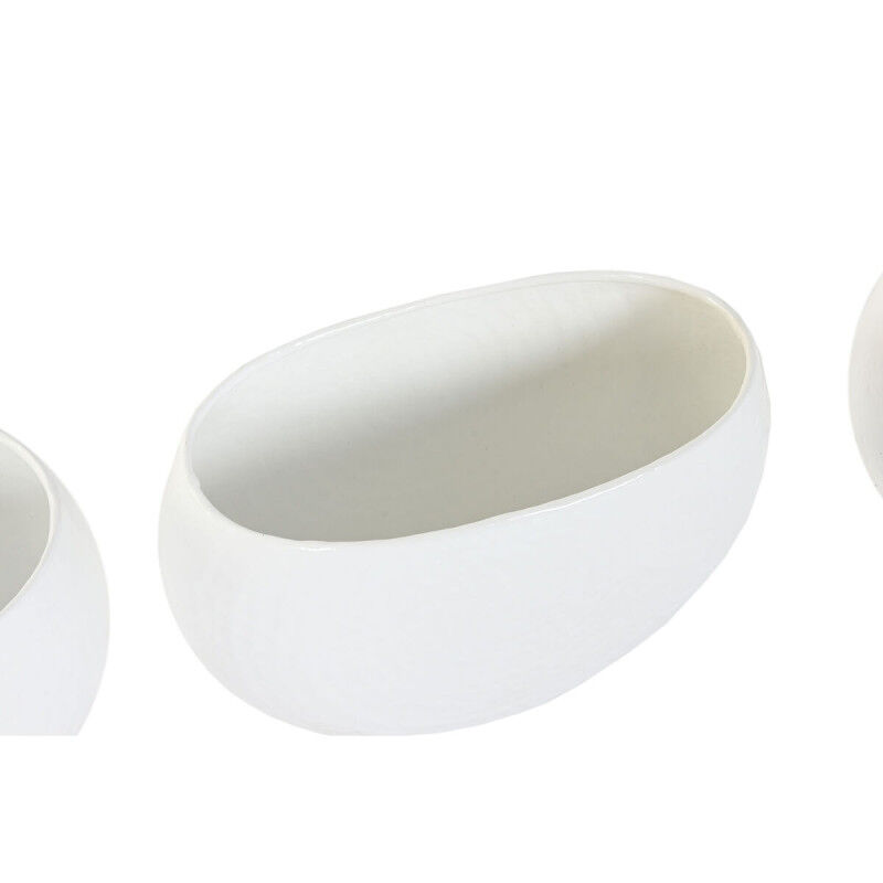 Cache-pot Home ESPRIT Blanc Aluminium 54 x 24 x 36 cm 54 x 25 x 36 cm (5 Unités)