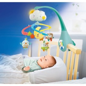 Mobile - CLEMENTONI - Sweet Dream Cot - Musique, rotation et peluches douces