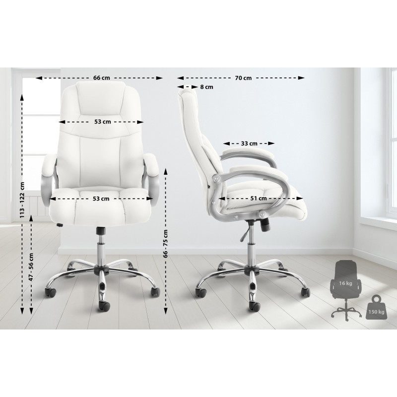 Fauteuil de bureau BIG Apollo blanche