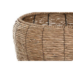 Cache-pot Home ESPRIT Marron Métal Fibre Urbaine 44 x 44 x 60 cm (3 Pièces)