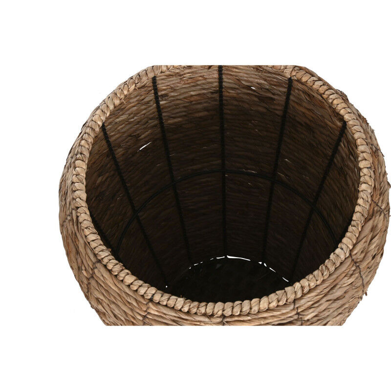 Cache-pot Home ESPRIT Marron Métal Fibre Urbaine 44 x 44 x 60 cm (3 Pièces)