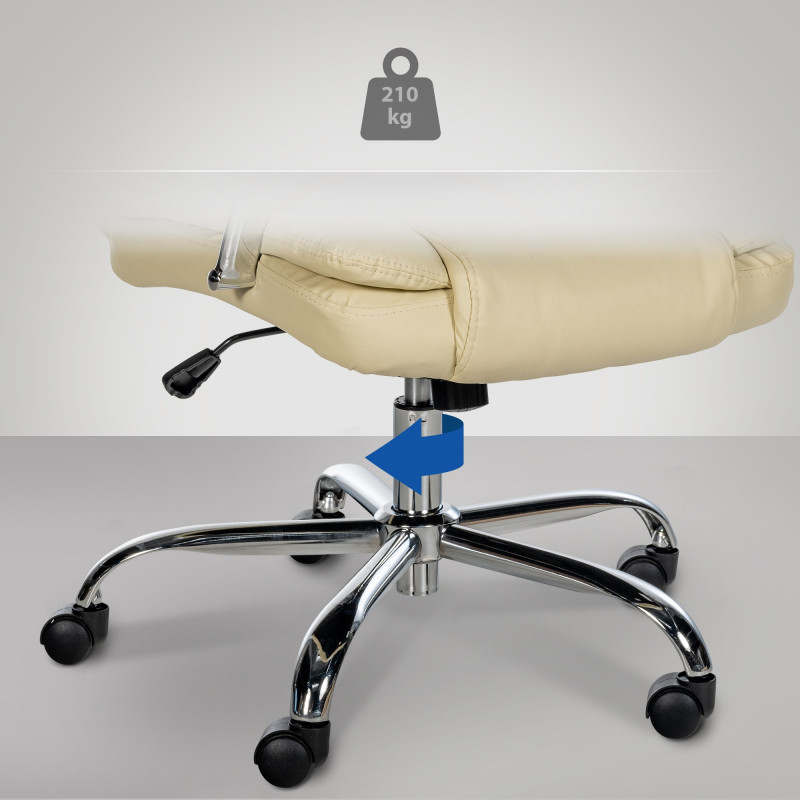 Silla De Oficina XXL Xanthos Crema