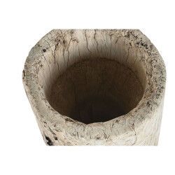Cache-pot Home ESPRIT Naturel bois de teck 31 x 31 x 46 cm