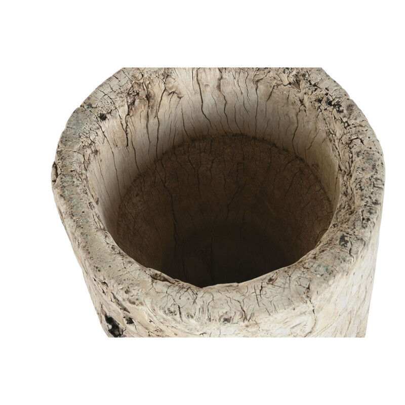 Cache-pot Home ESPRIT Naturel bois de teck 31 x 31 x 46 cm