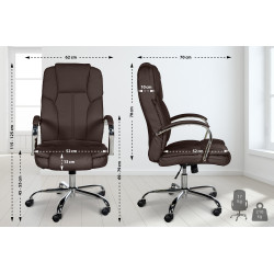 Poltrona ufficio XXL Xanthos in similpelle marrone