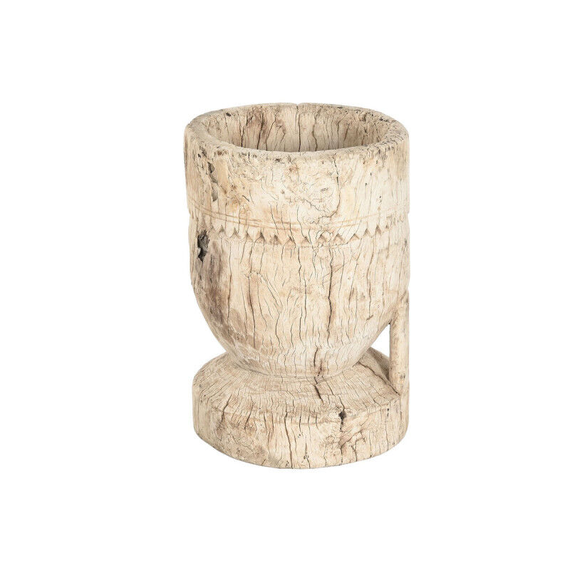 Cache-pot Home ESPRIT Naturel bois de teck 31 x 31 x 46 cm