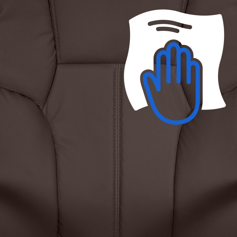 Poltrona ufficio XXL Xanthos in similpelle marrone