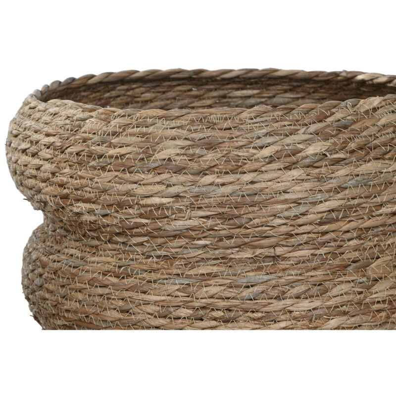 Cache-pot Home ESPRIT Marron Fibre Urbaine 42 x 42 x 39 cm (3 Pièces)
